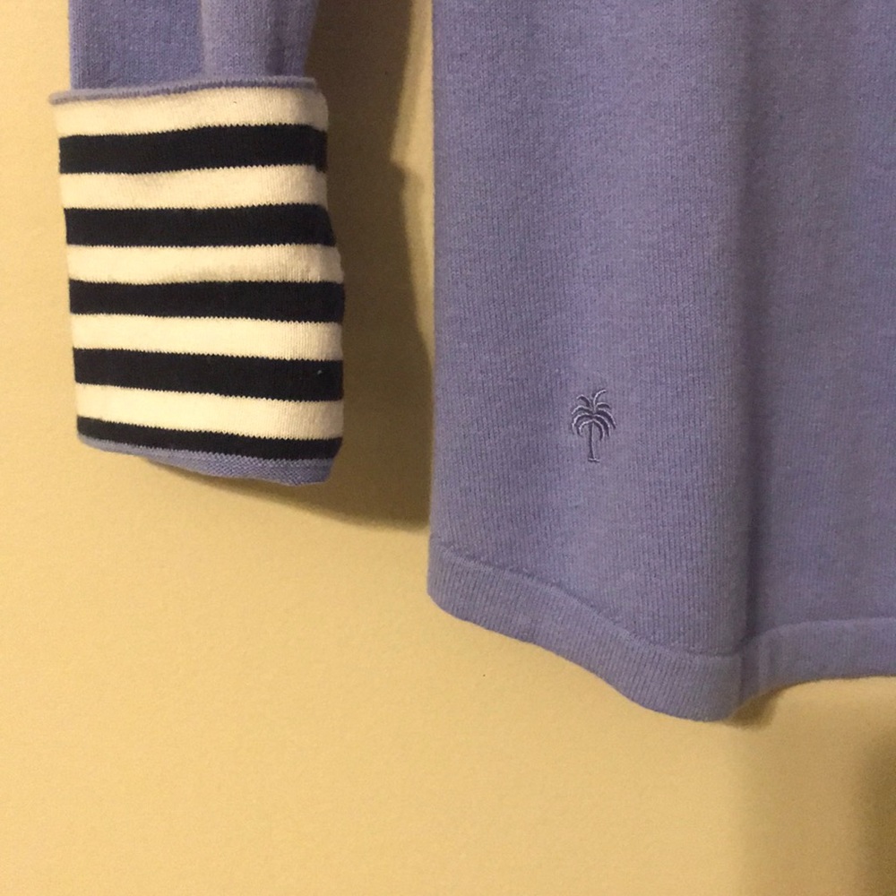🌴Lilly Pulitzer Lavender and Navy Stripe Sweater - Picture 4 of 5